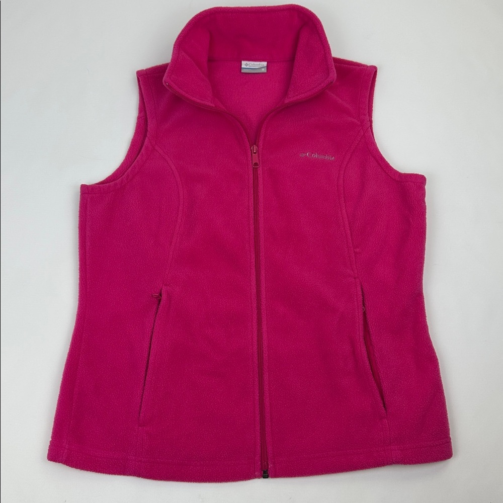 Columbia Benton Springs Fleece Vest.   Size Medium. Wild Fuchsia.